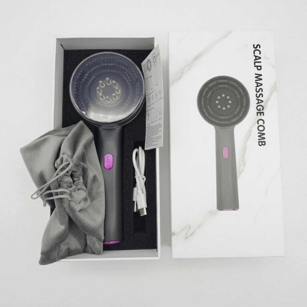 Professional Follicure Hair Growth Serum Applicator &  Red Light Therapy Brush